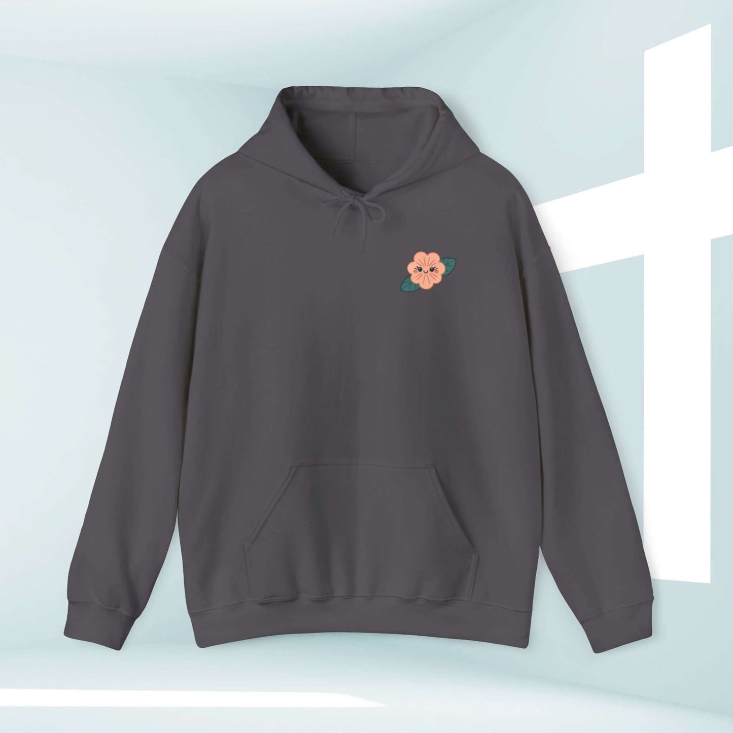 "Inspirational Child Of A King Christian Hoodie with Bible Verse, cozy beach sweater in grey for ultimate relaxation"