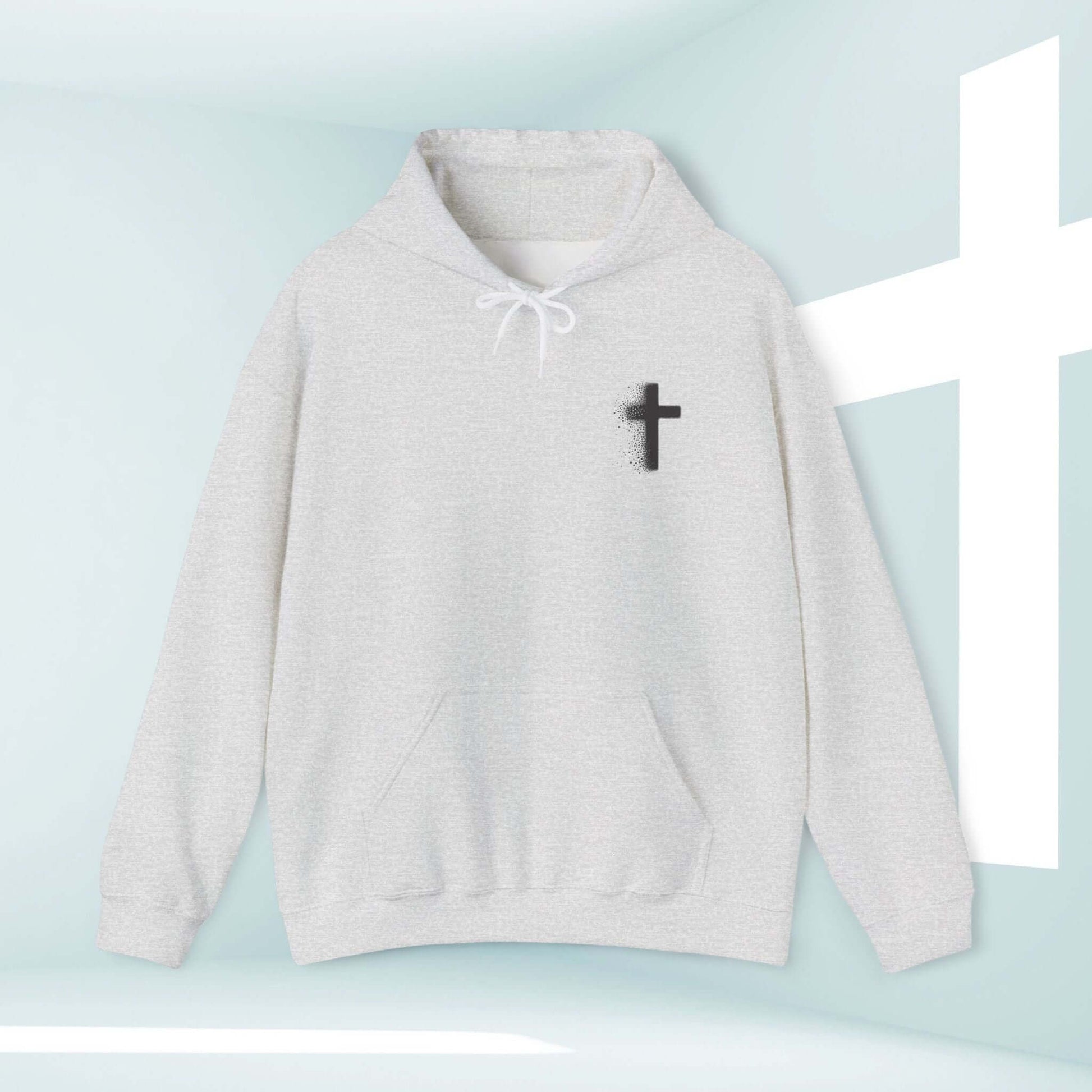 Take It To The Cross Christian hoodie with front graphic for men and women, perfect Jesus sweater for faith-based apparel enthusiasts.