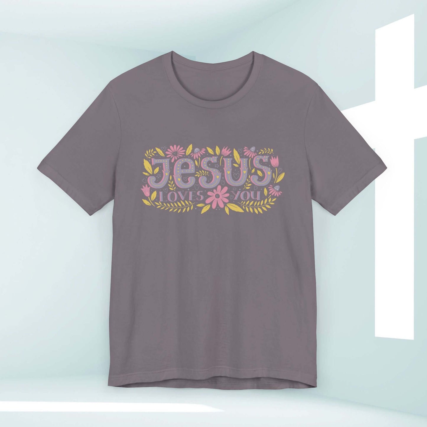 Jesus Loves You shirt women's Christian tee with floral design, inspirational faith t-shirt, perfect Christian apparel and religious gift