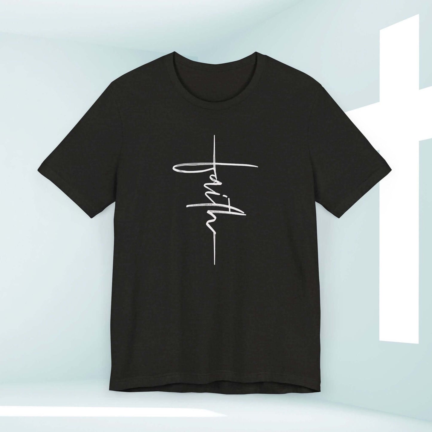 Faith Cross Women's Christian T-Shirt - Religious and Inspirational Tee with Bible Verse, Perfect Faith-Based Gift