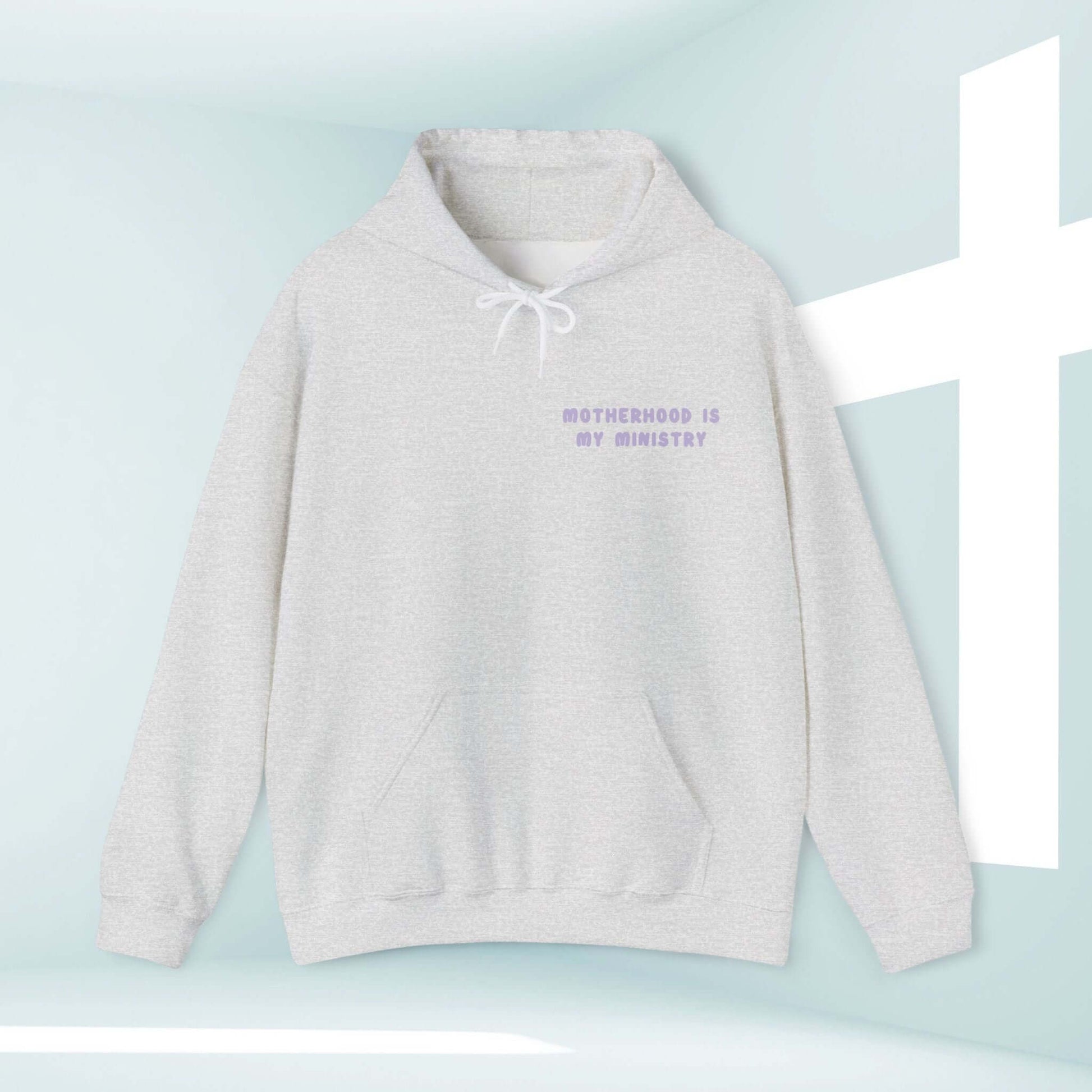 Motherhood Is My Ministry Christian hoodie for home school moms, inspirational womens hoodie with bible verse, perfect Christian gift.