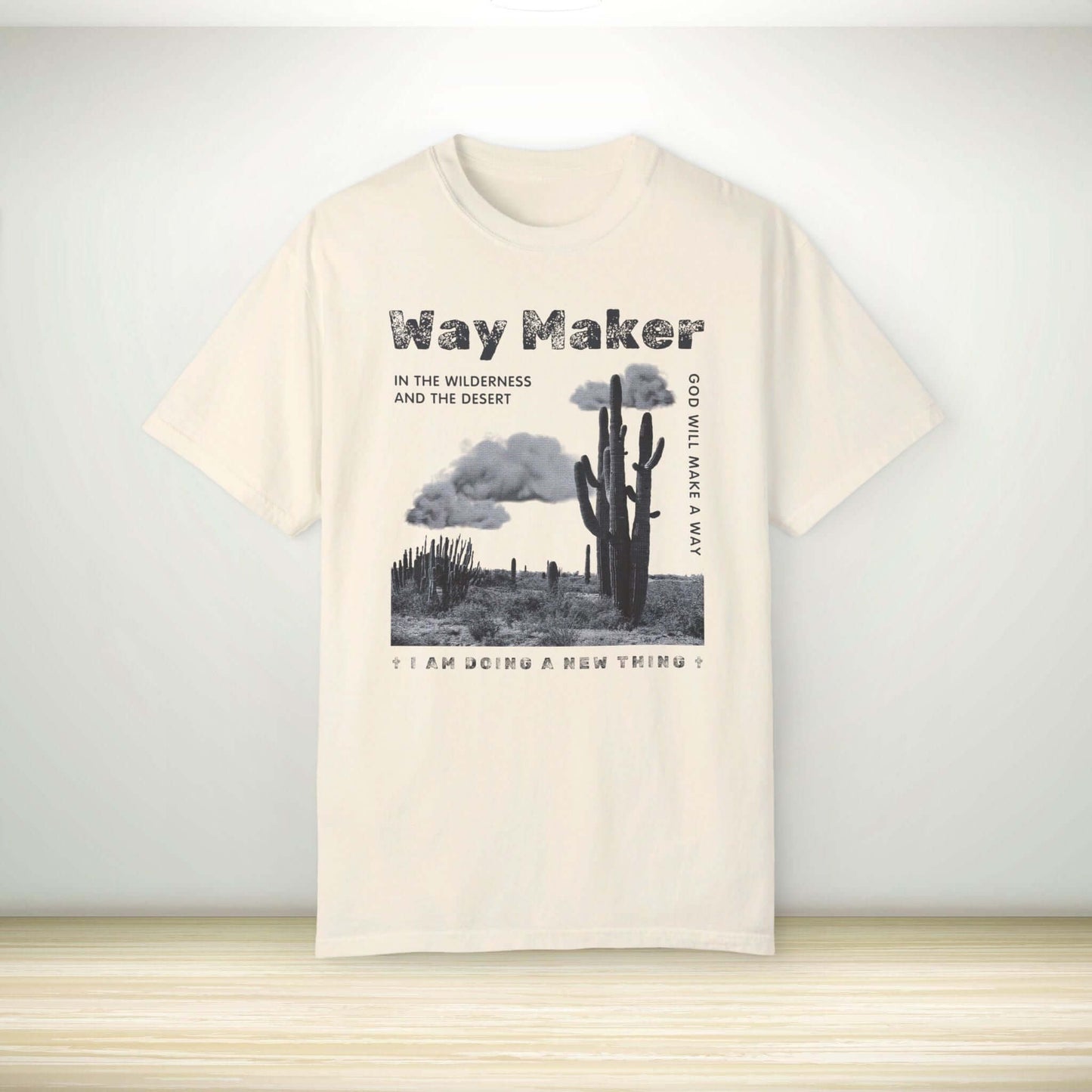 "Way Maker Christian T-Shirt with Bible Verse Design - Inspirational Faith Shirt for Worship, Religious Apparel, Christian Gifts"