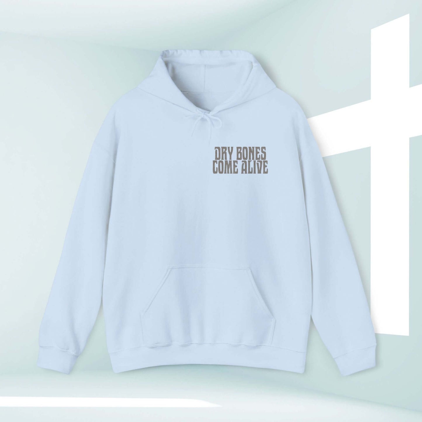 Christian Halloween hoodie with "Dry Bones Come Alive" text, perfect for expressing faith and unity this Halloween season.