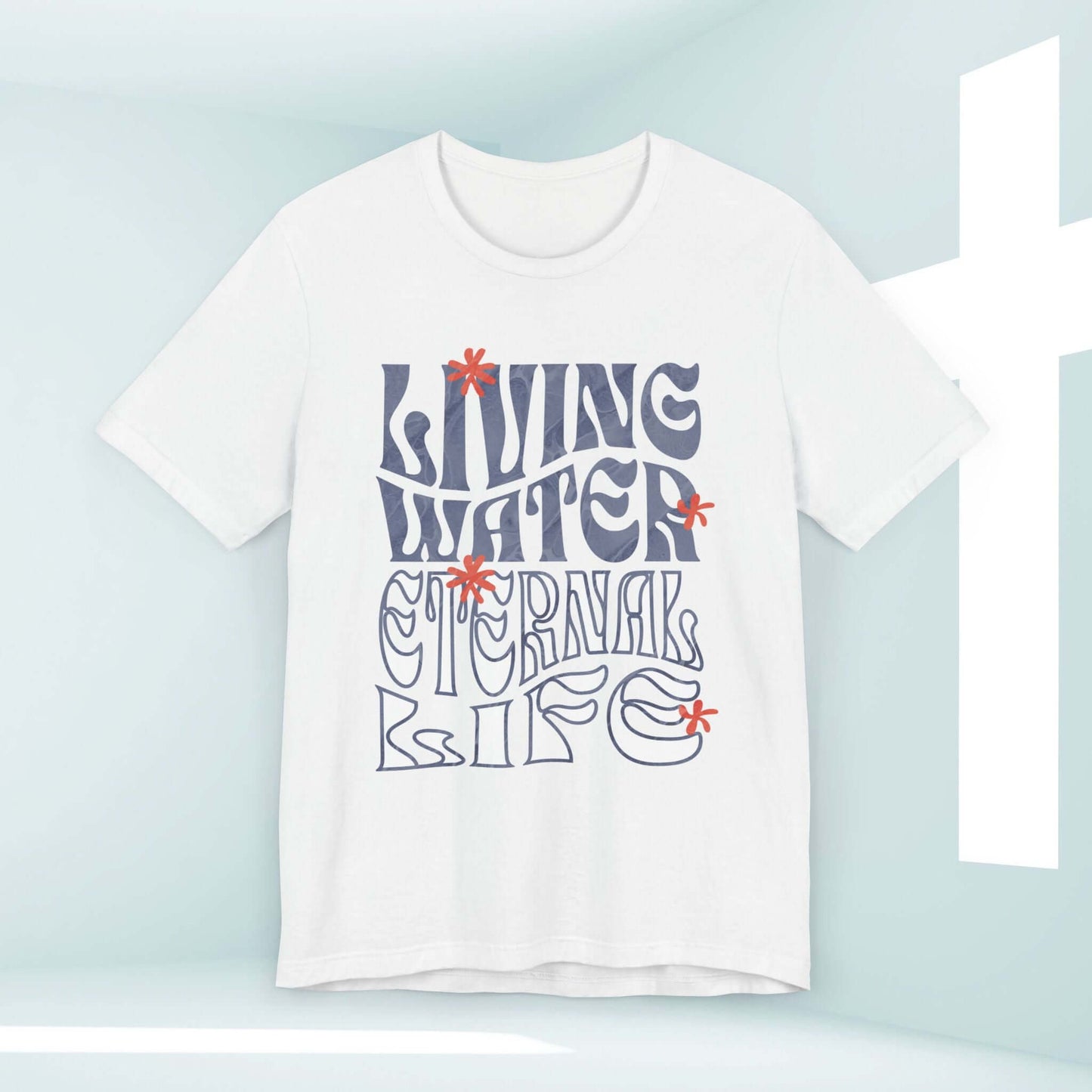 Living Water Faith Elevated Christian TShirt for Men and Women - Inspirational Christian Streetwear with "Living Water Eternal Life" Design