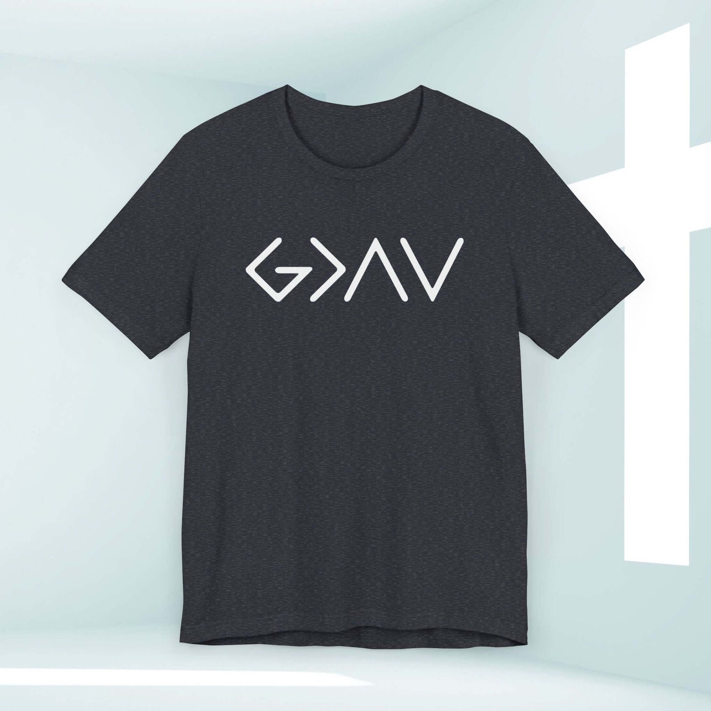 God Is Greater Than The Highs And The Lows Tee Shirt for Women - Christian T-Shirts with Inspirational Message - Christian Clothing Apparel