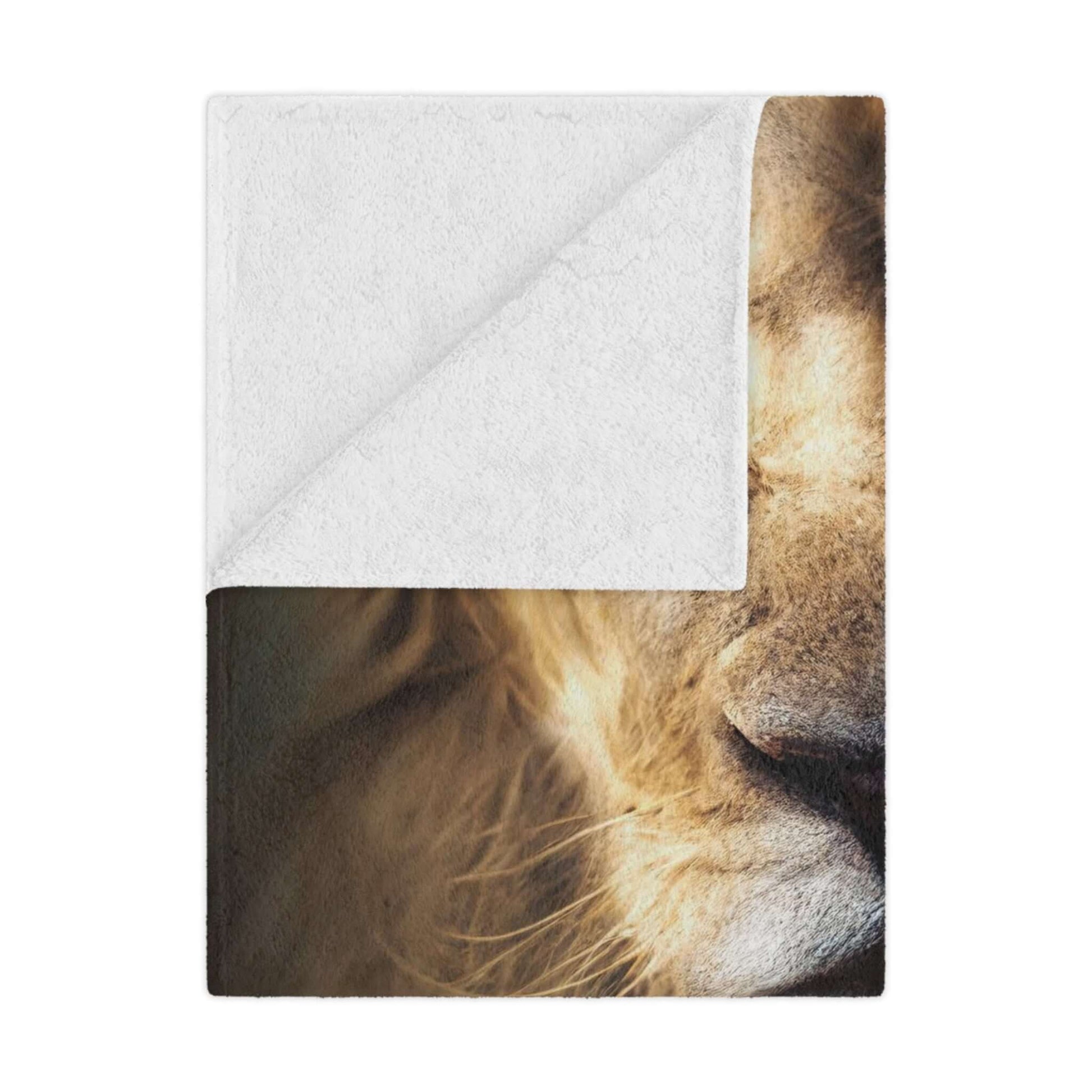 Christian Lion Of Judah & Lamb Of God Fleece Throw Blanket - Religious Home Decor and Christian Gift with Cozy Minky Fabric