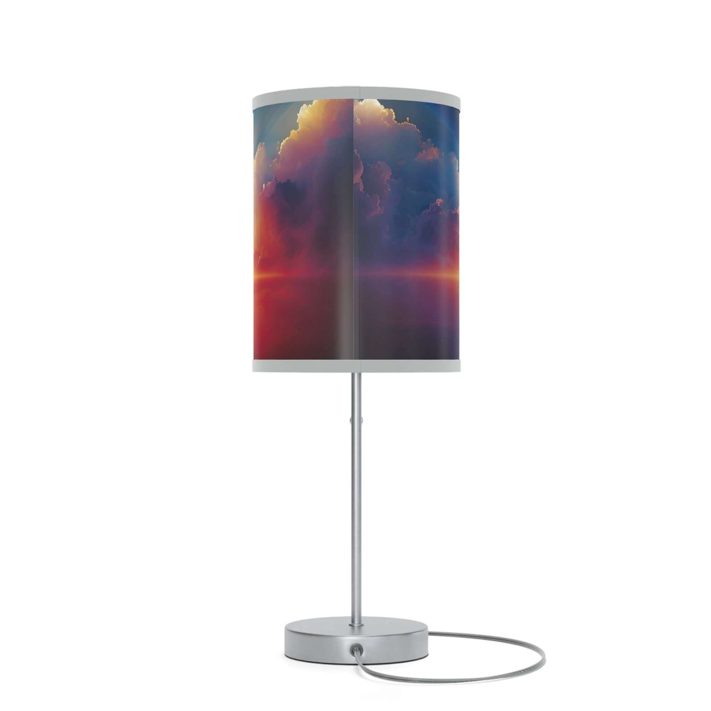 Christian Sunrise Reflecting God's Light In Heaven Sky Table Lamp, perfect religious gift, ideal for college desk, back to school decor.