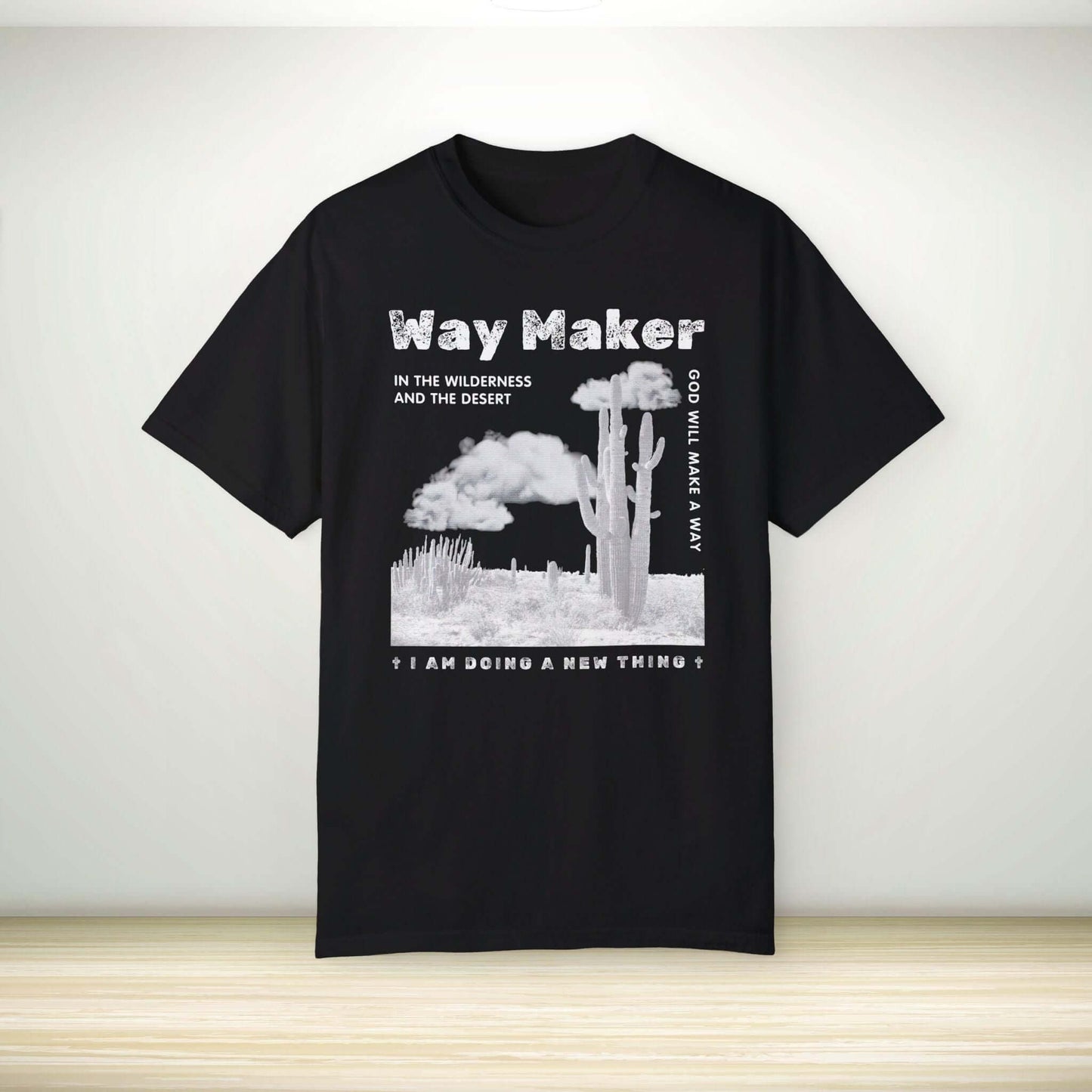 Boho Way Maker Christian T-Shirt with Bible Verse, perfect worship shirt and faith apparel for religious gifts and Jesus followers.