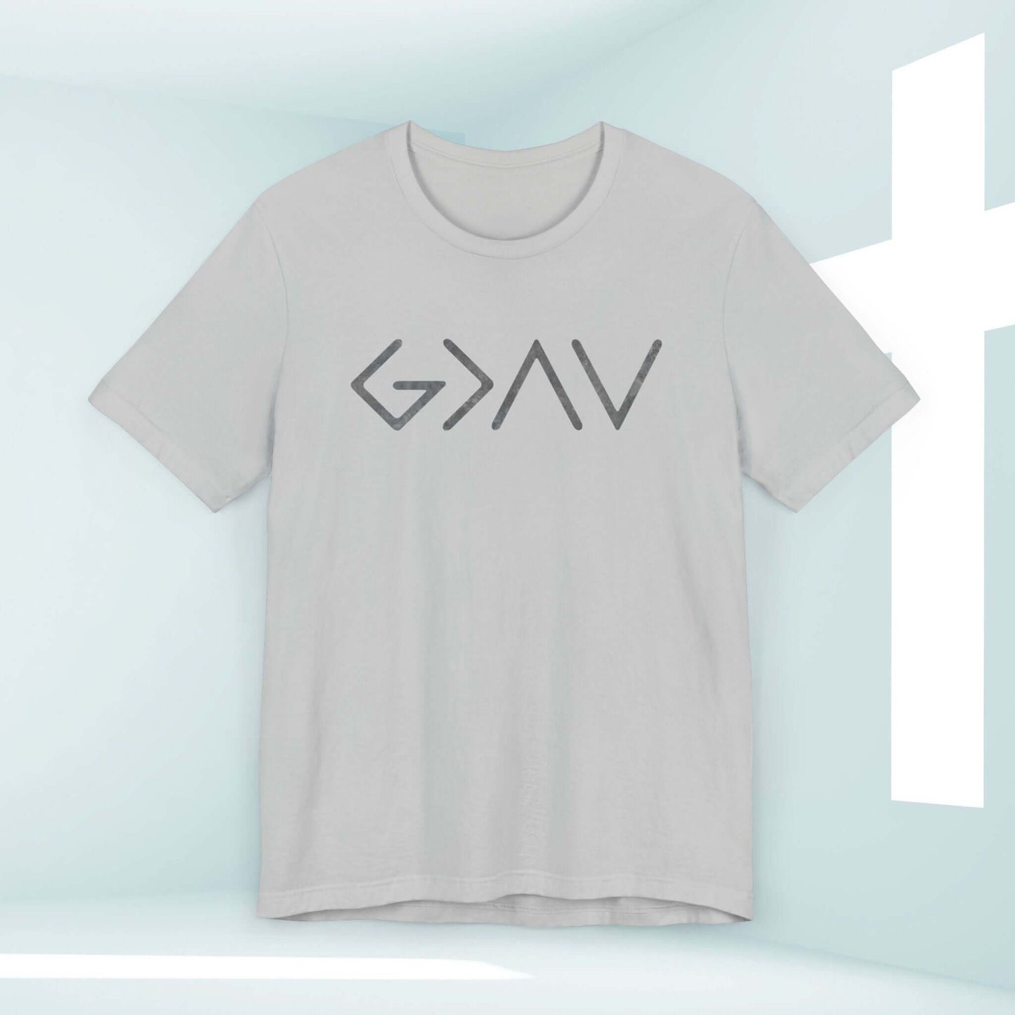 God Is Greater Than The Highs And The Lows Tee Shirt Women's Christian T-Shirt with Inspiring Faith Message