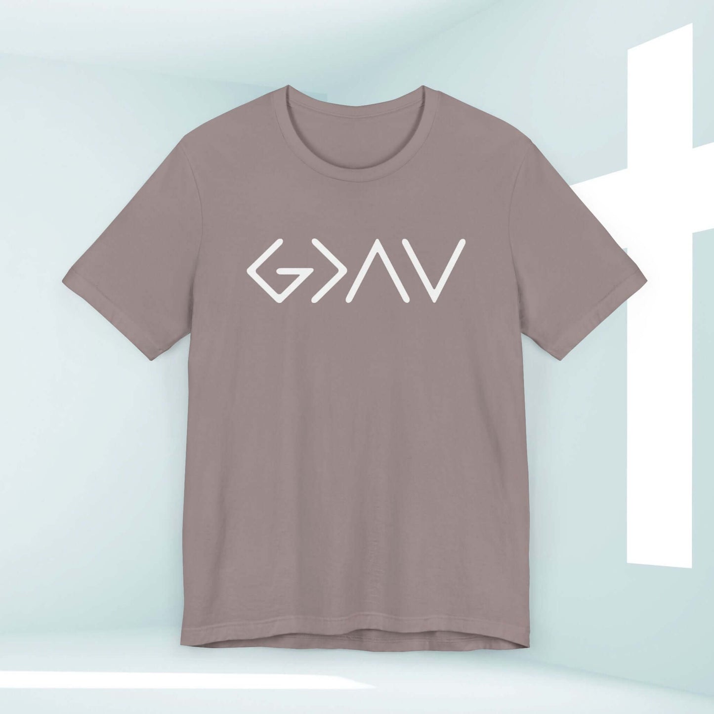 God Is Greater Than The Highs And The Lows Women's Christian T-Shirt with Bible Message Design on Soft Cotton Fabric