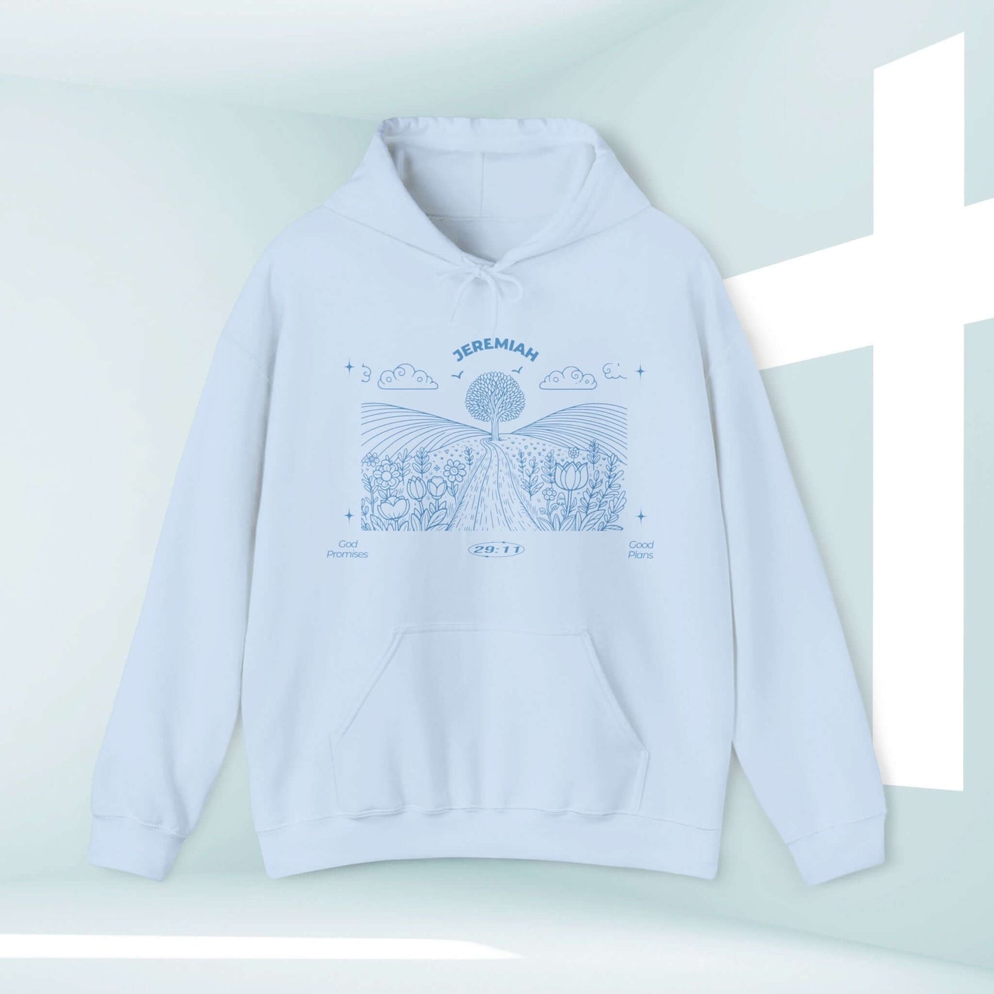 "For I Know The Plans Christian Hoodie - Inspirational Bible Verse Jeremiah 29:11, Soft and Warm Religious Pullover Sweatshirt"