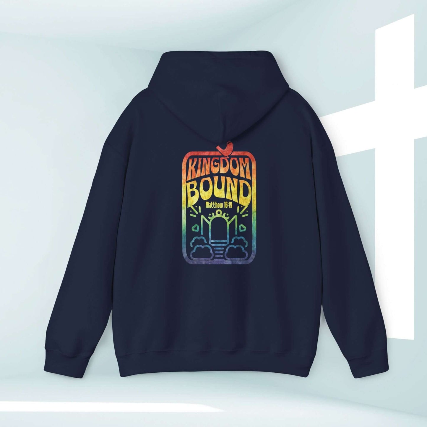 Kingdom Bound Bible Verse Christian Hoodie - Inspirational Faith-Based Boho Pullover Hoodie for Christian Concerts and Apparel