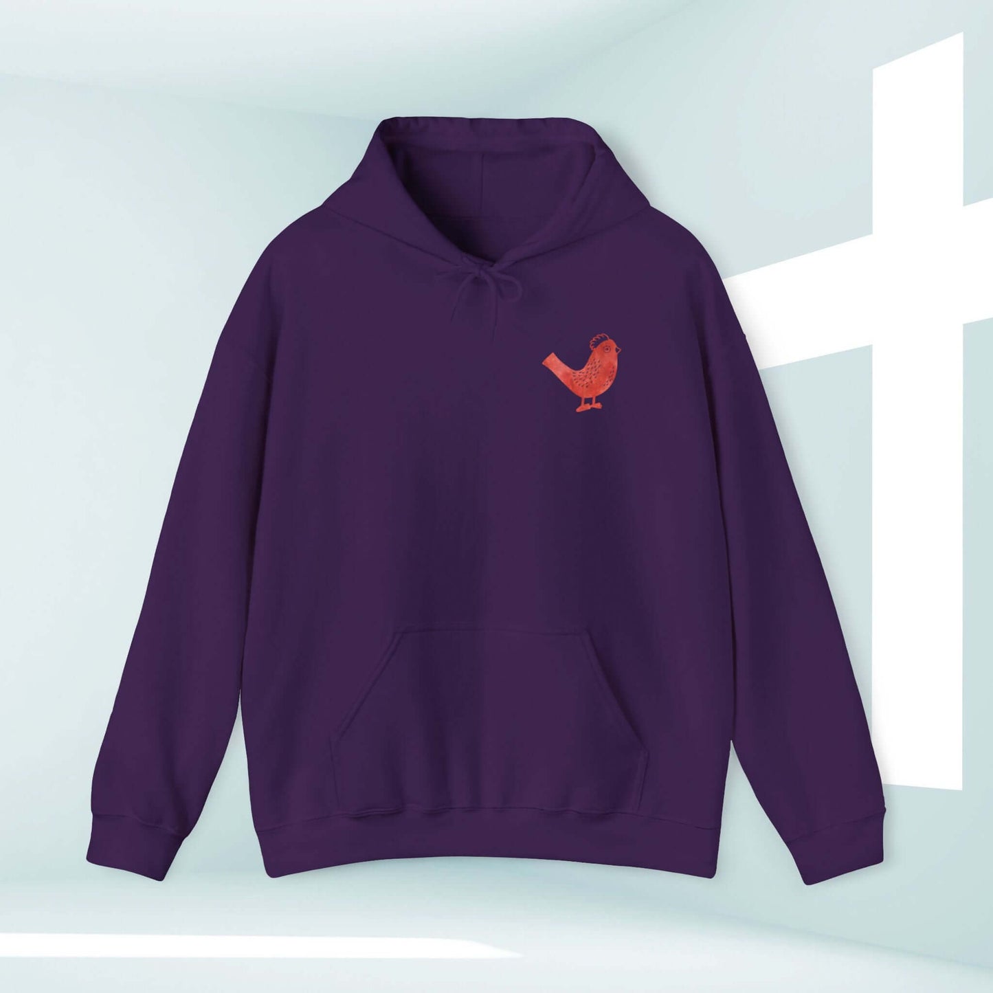 Purple Kingdom Bound faith-based Christian hoodie with Bible verse design, perfect for church, Christian concerts, and daily inspiration.