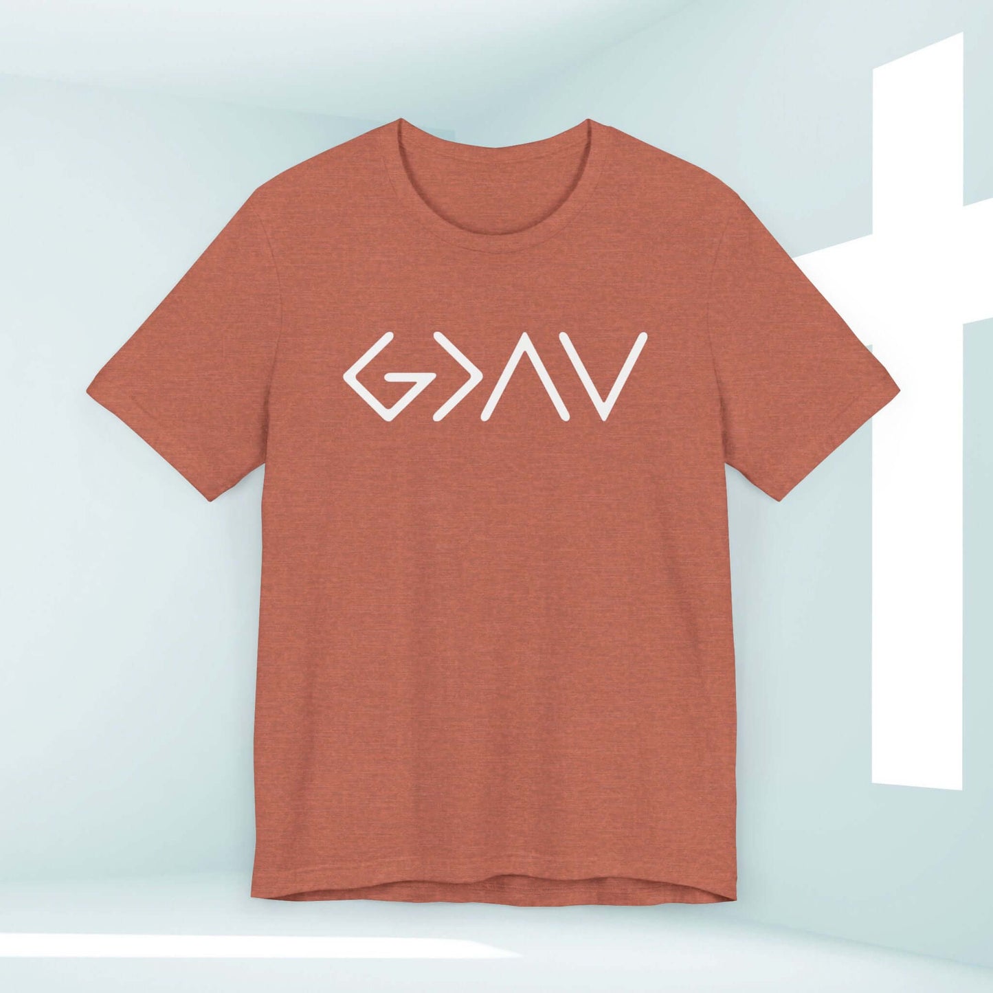 God Is Greater Than The Highs And The Lows Women's Christian T-Shirt in Soft Light Cotton