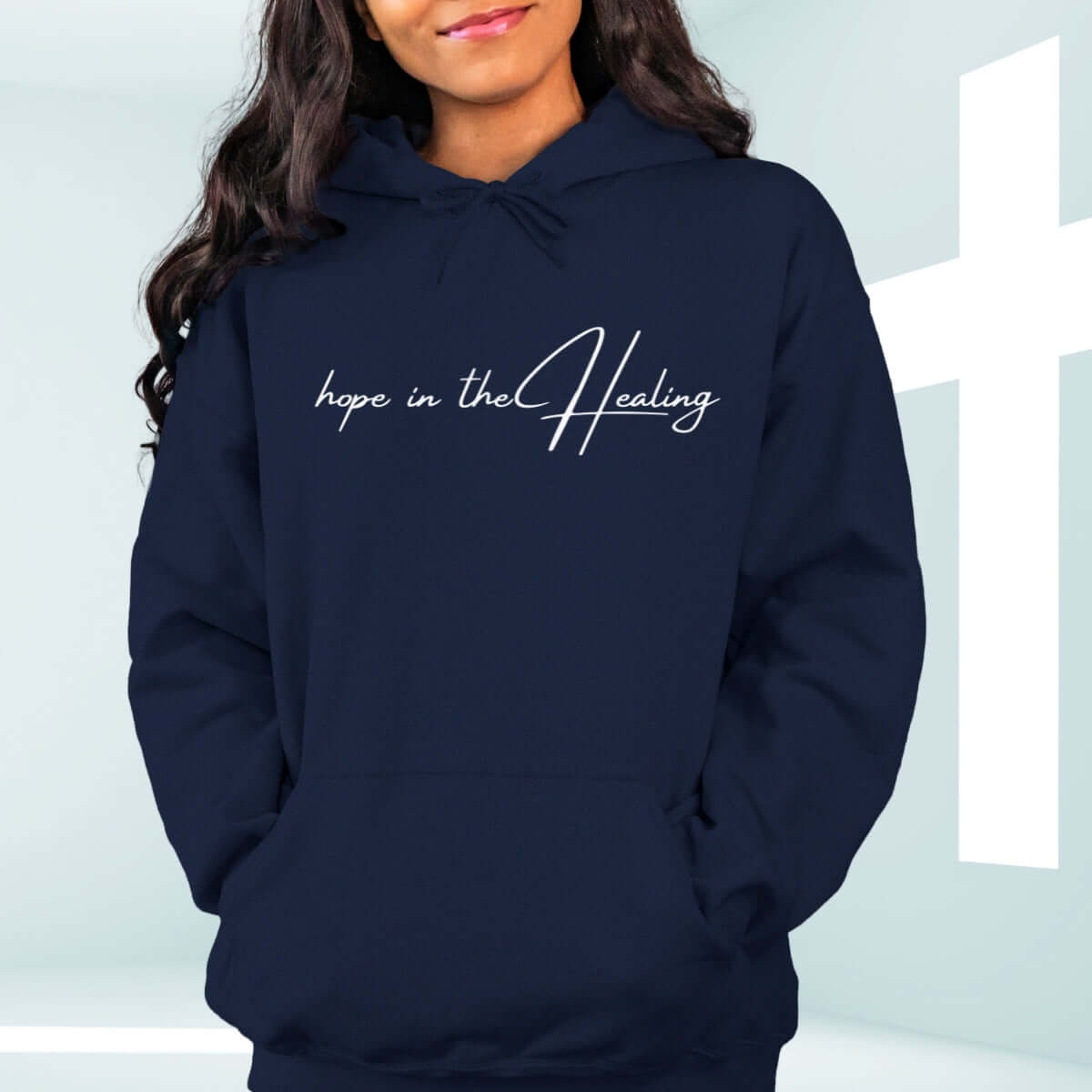 Christian hoodie with Jeremiah 17:14 Bible verse, perfect get well soon gift and inspirational faith-based apparel