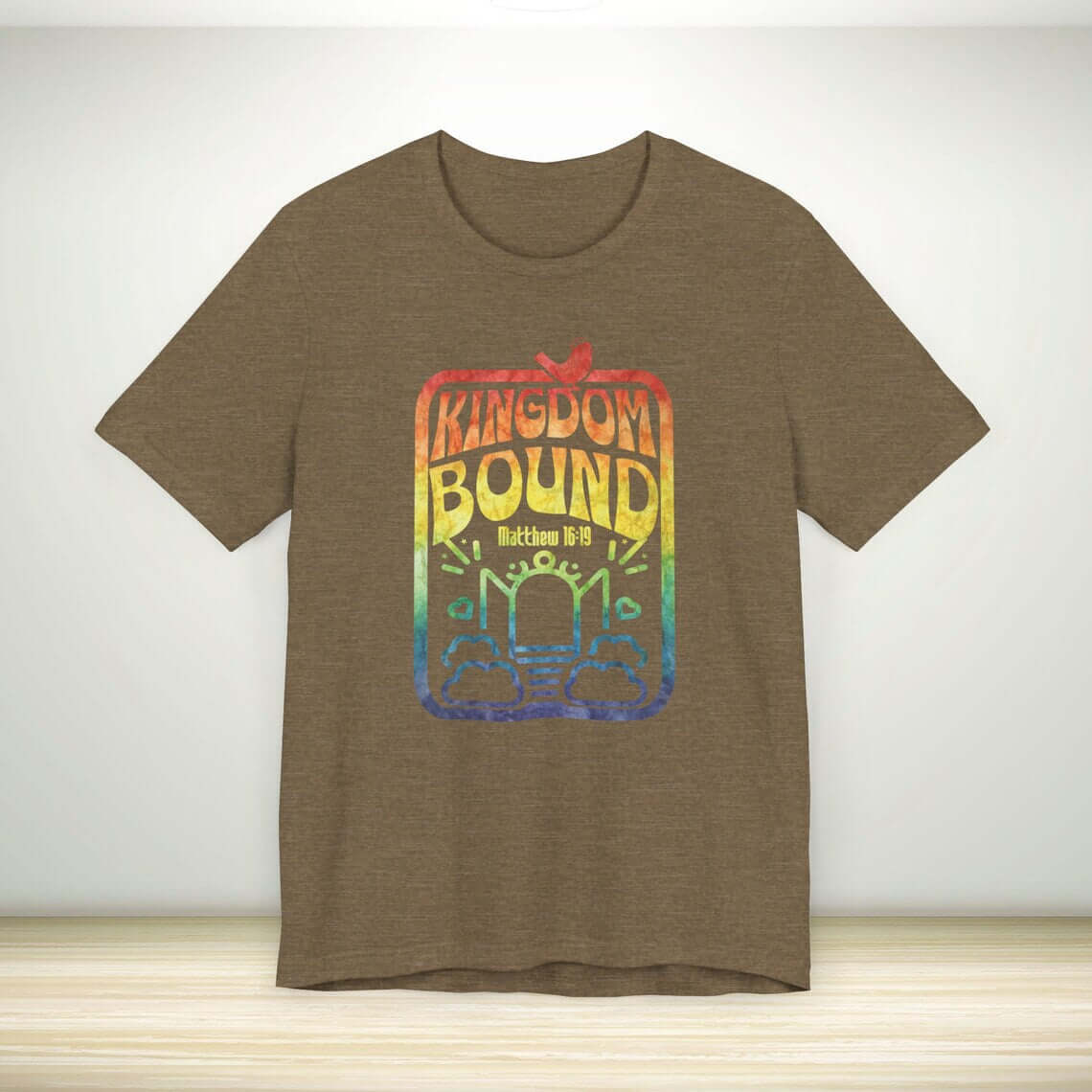 Kingdom Bound Christian shirt with Bible verse design, perfect worship shirt for faith expression. Ideal Christian apparel and church t-shirt.